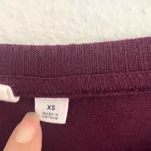 GAP Oversized Burgundy Crew Neck Oversized Sweater Size XS - Picture 6 of 6